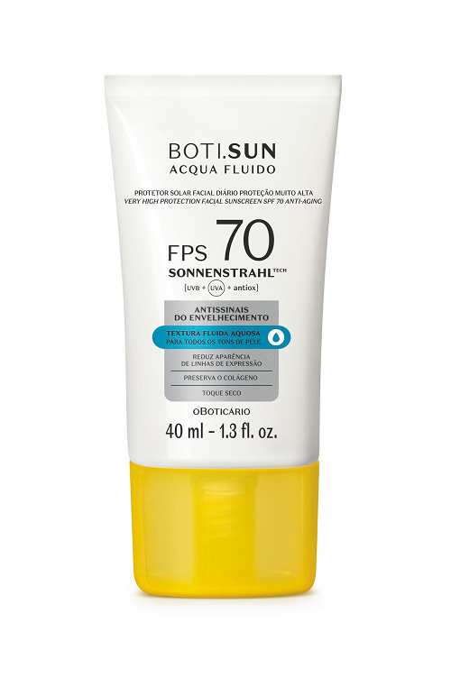 Protector Solar Facial Antiseñal FPS70 BOTI.SUN Acqua Fluido 40ml