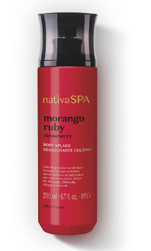Nativa Spa Splash Morango Ruby 200ml