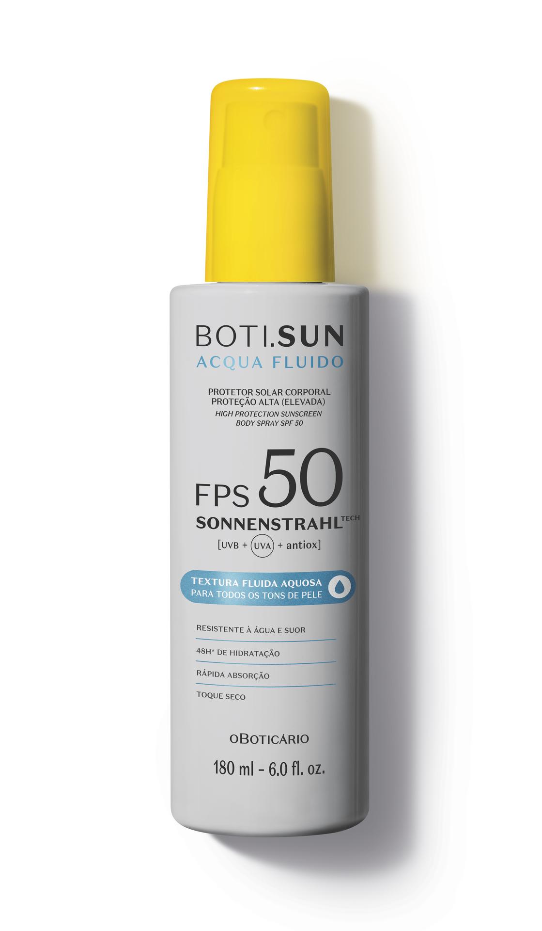 BOTI SUN ACQUA FLUIDO PROTECTOR SOLAR CORPORAL SPARY FPS 50 180ML